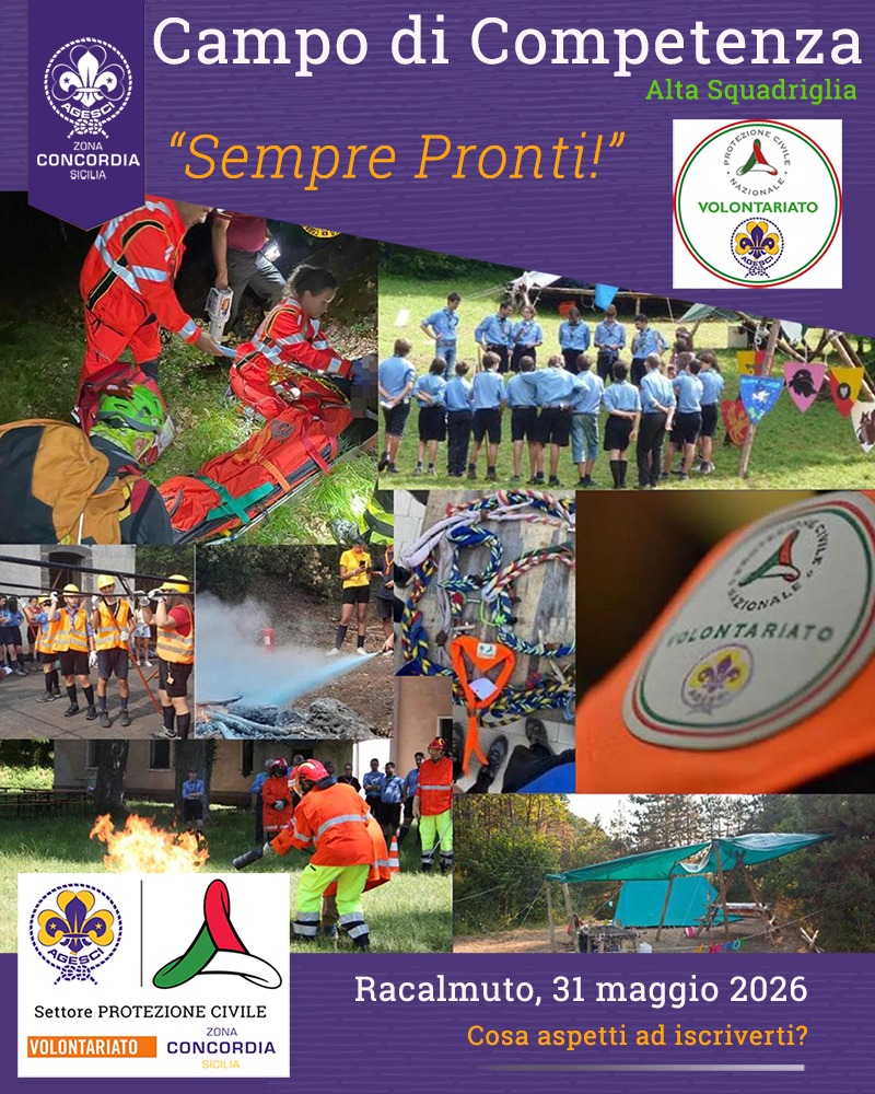 Locandina Campetto di competenza Protezione Civile